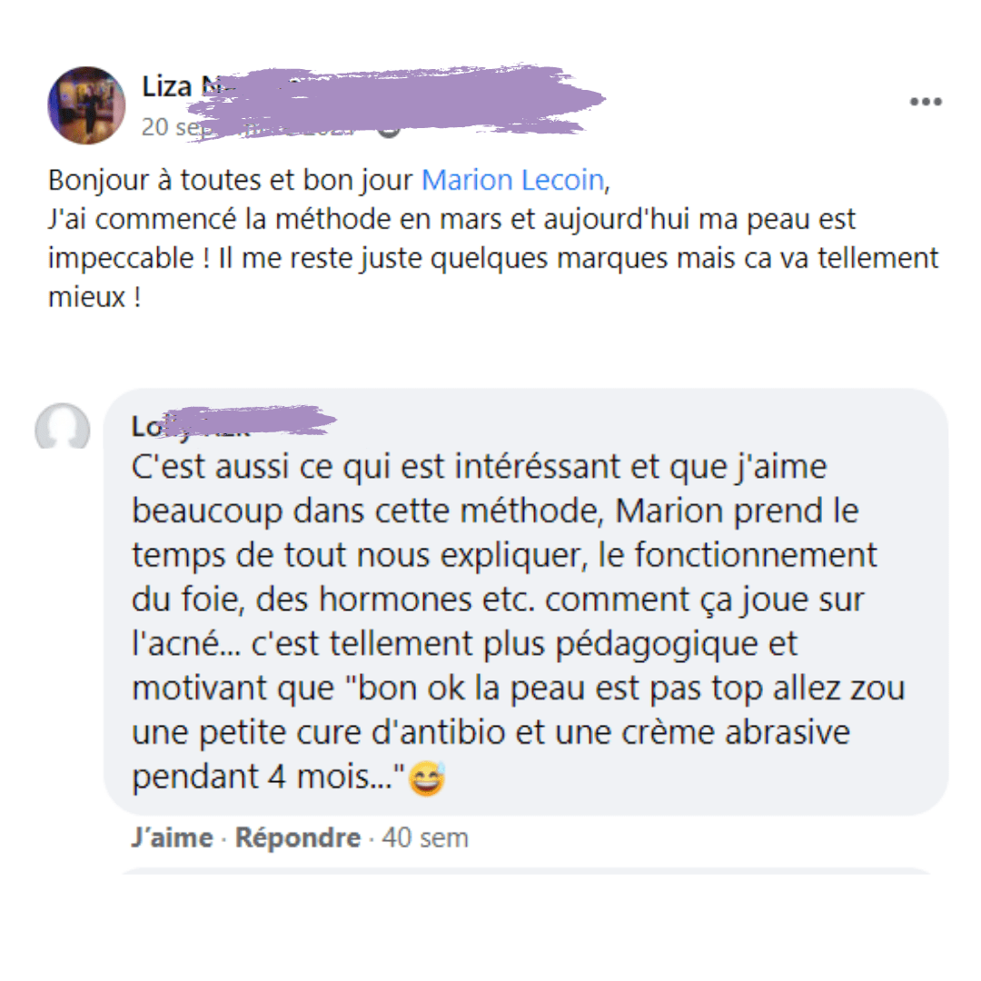 Temoignage_methode_Happyderme21 Avis méthode Happyderme acné femme naturopathie