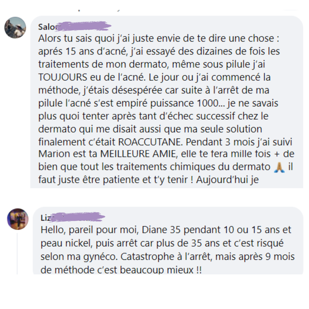 Temoignage_methode_Happyderme24 Avis méthode Happyderme acné femme naturopathie